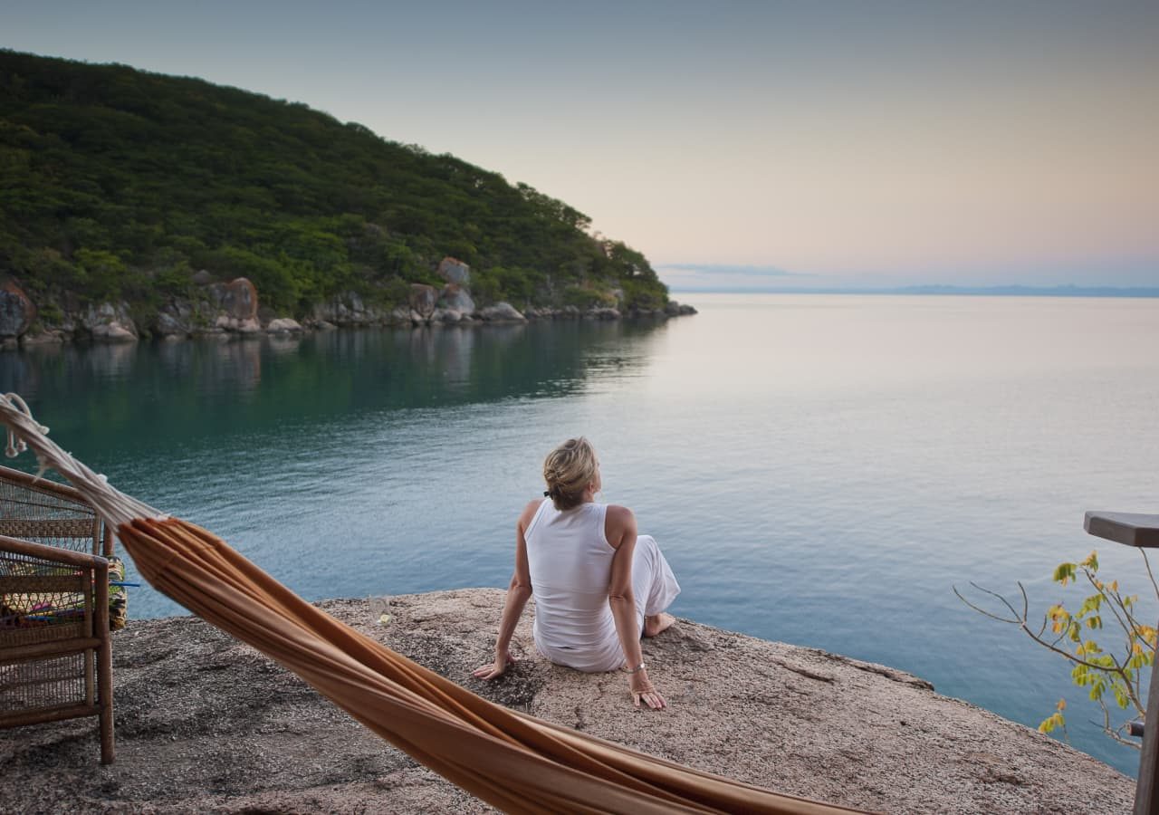 Mumbo island camp hammock overlooking the lake 1280