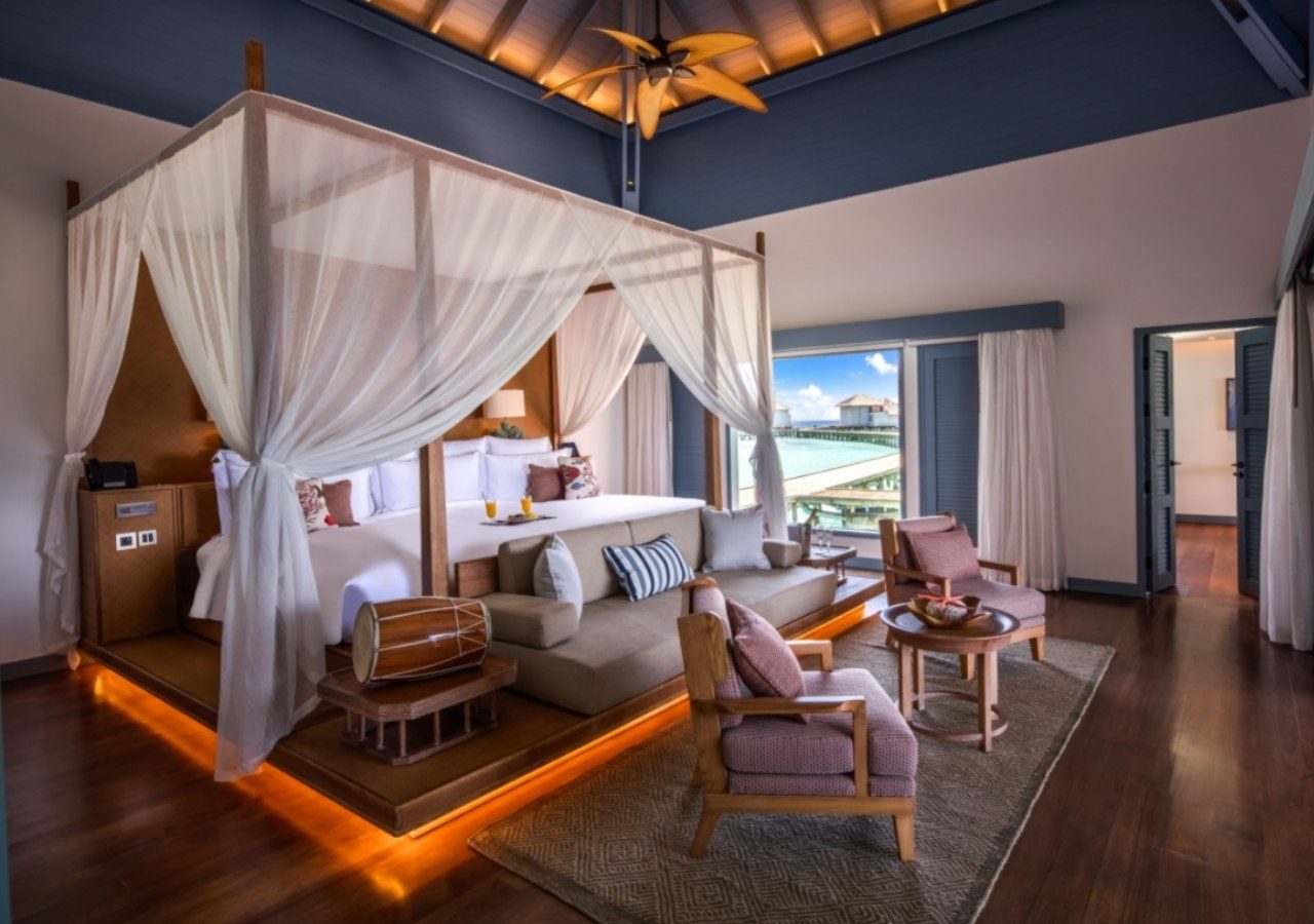 Raffles maldives meradhoo meradhoo overwater villa bedroom 1280