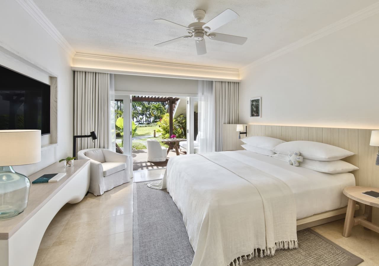 Lux le morne bedroom with a private terrace 1280