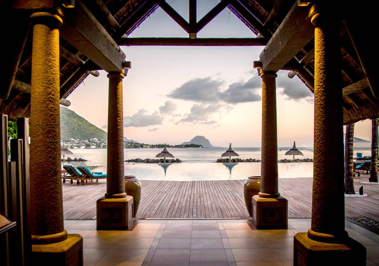 Sands suites resort and spa lobby overlooking the pool 1280