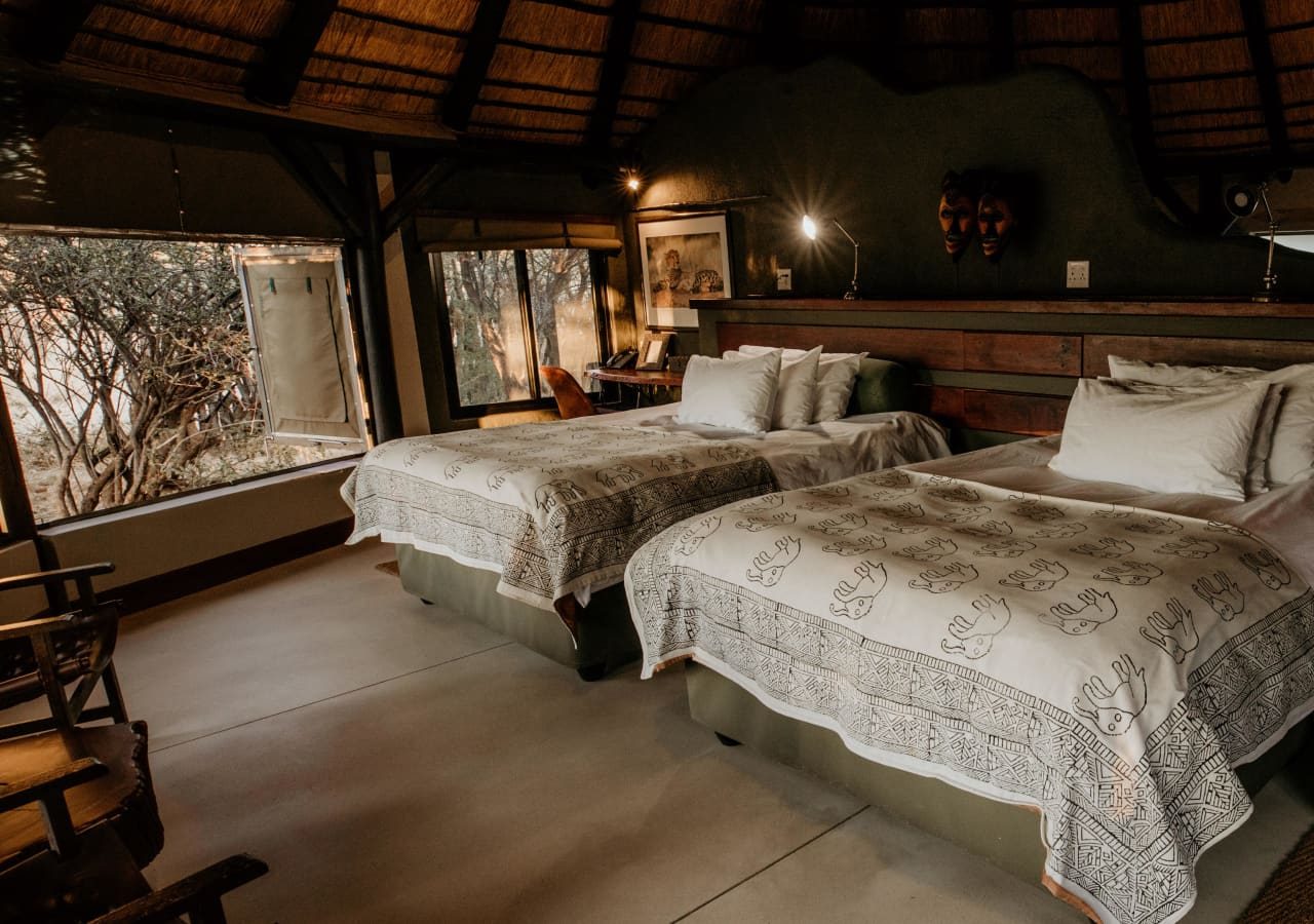 Okonjima luxury bush camp camp bedroom 1280