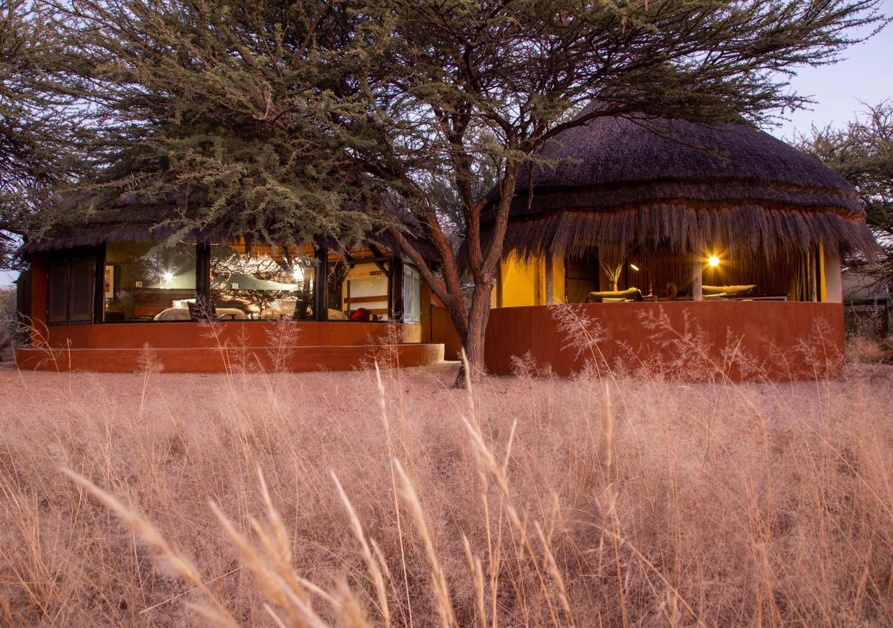 Okonjima luxury bush camp exterior view of the camp 1280