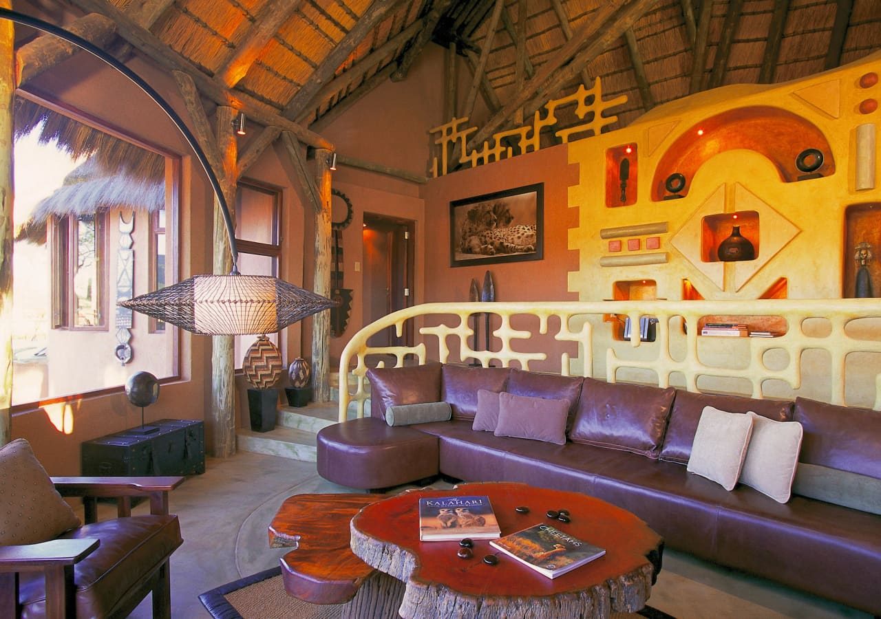 Okonjima private bush suite main lounge area 1280