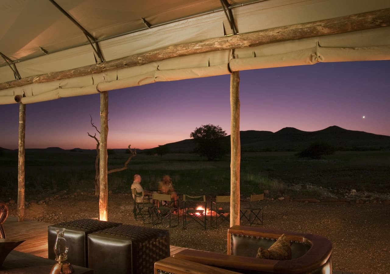 Desert rhino camp evenings by the fire 1280