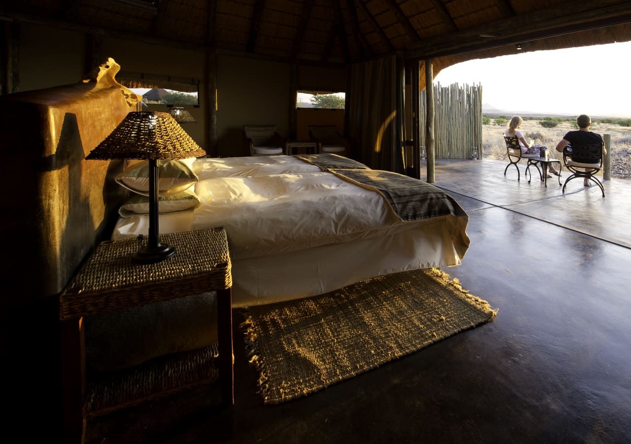 Doro nawas camp camp bedroom with a verandah 1280