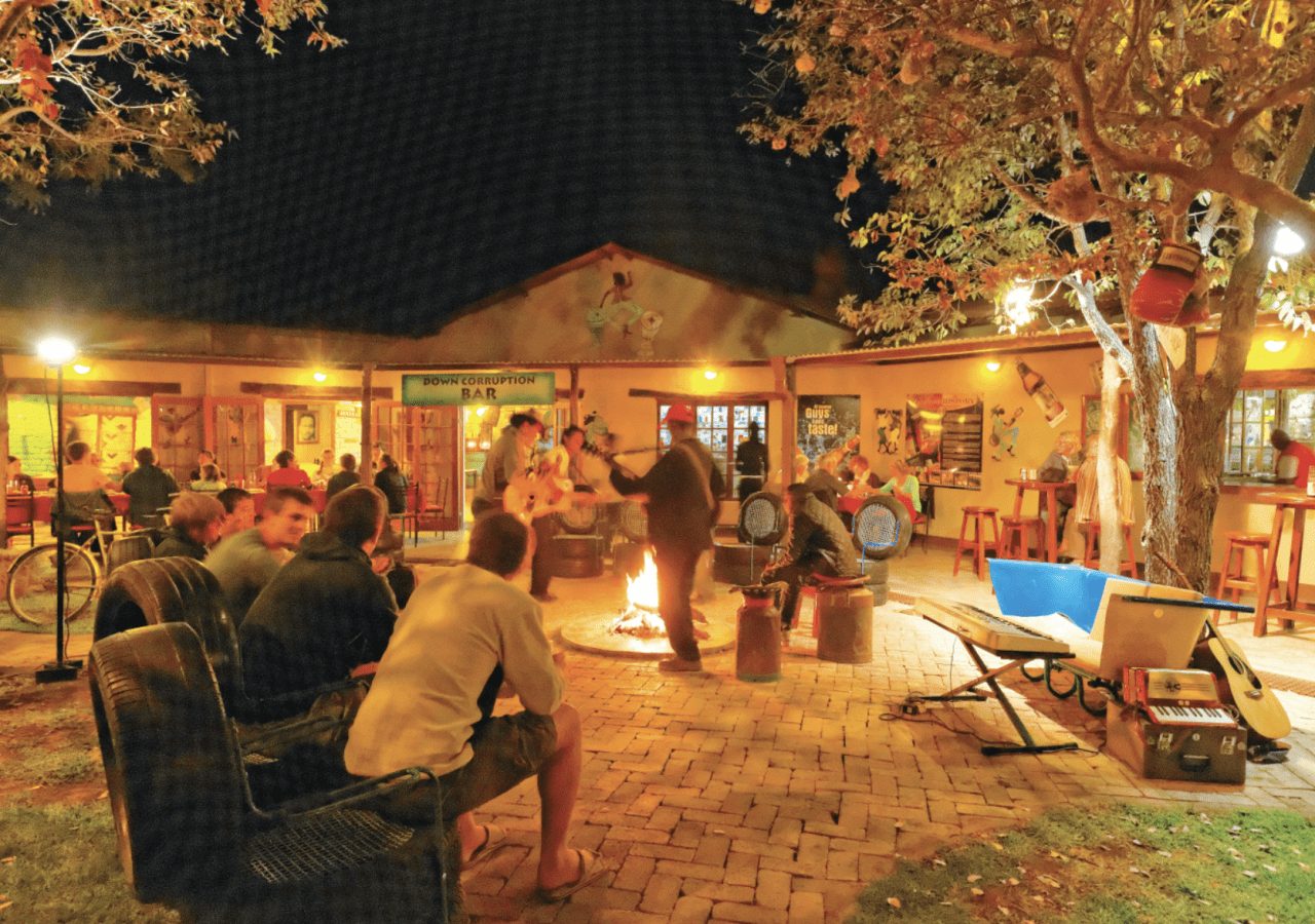 Etosha safari camp guest area at night 1280