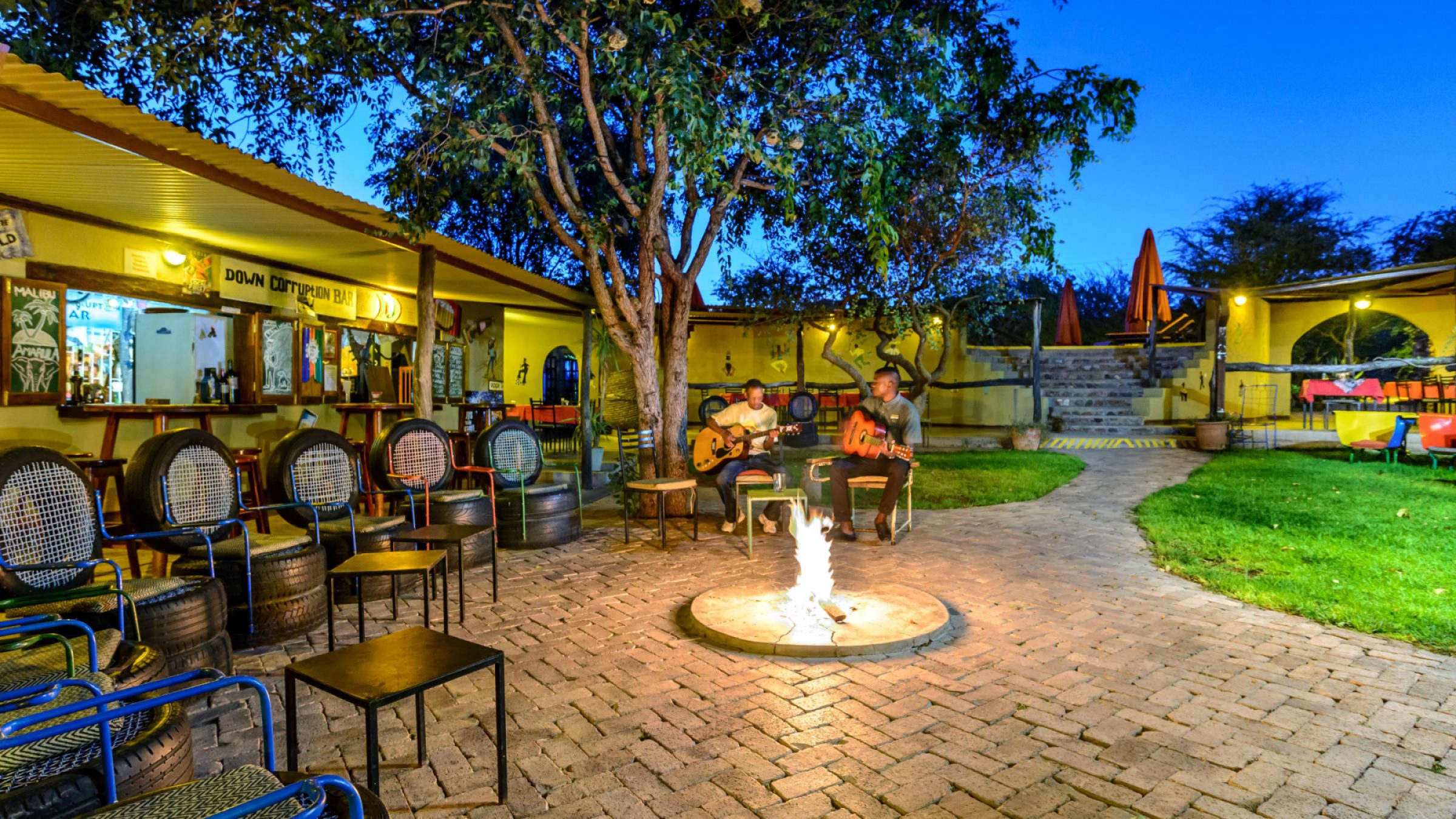 Etosha safari camp main campfire area 2400