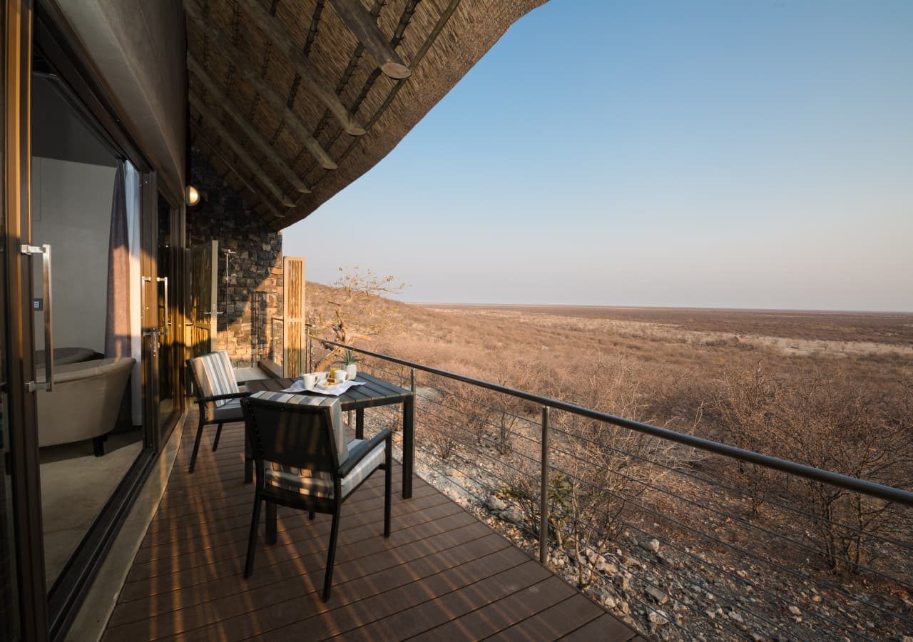 Etosha safarihoek lodge view from the verandah 1280