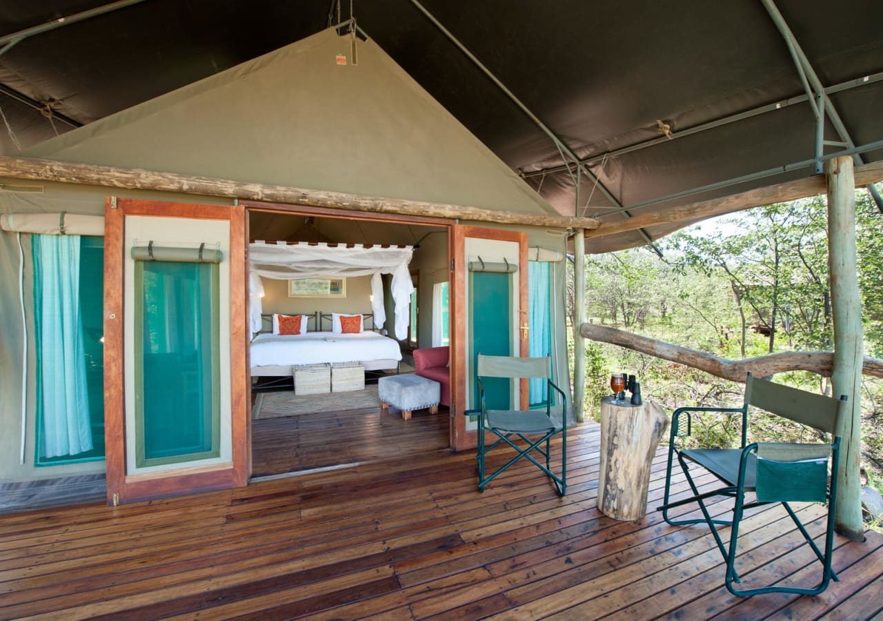 Ongava tented camp tented room with a verandah 1280