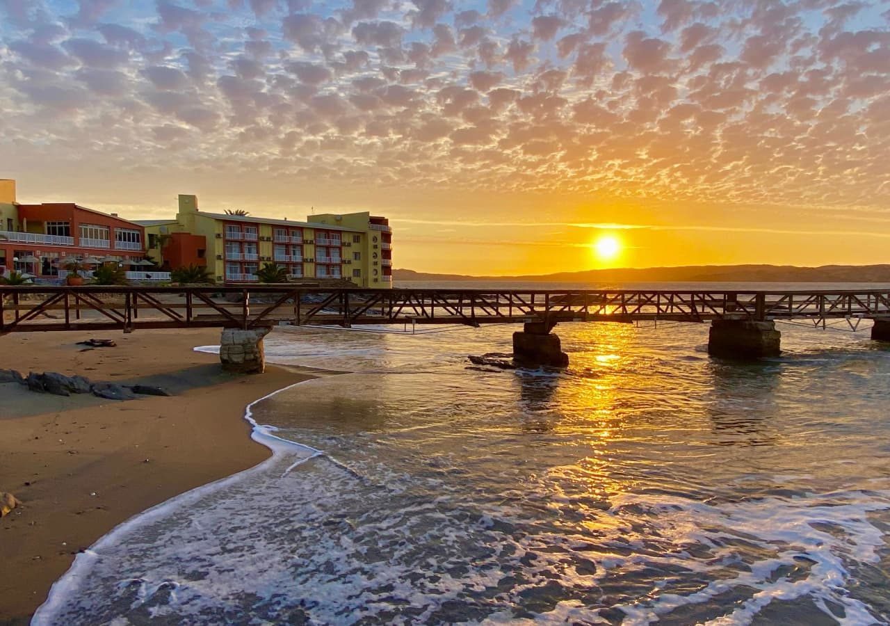 Luderitz nest hotel private beach with walk on jetty 1280