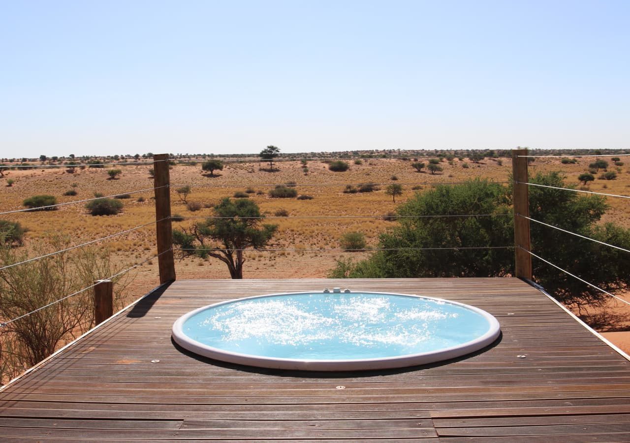 Bagatelle kalahari game ranch private jacuzzi on the deck 1280