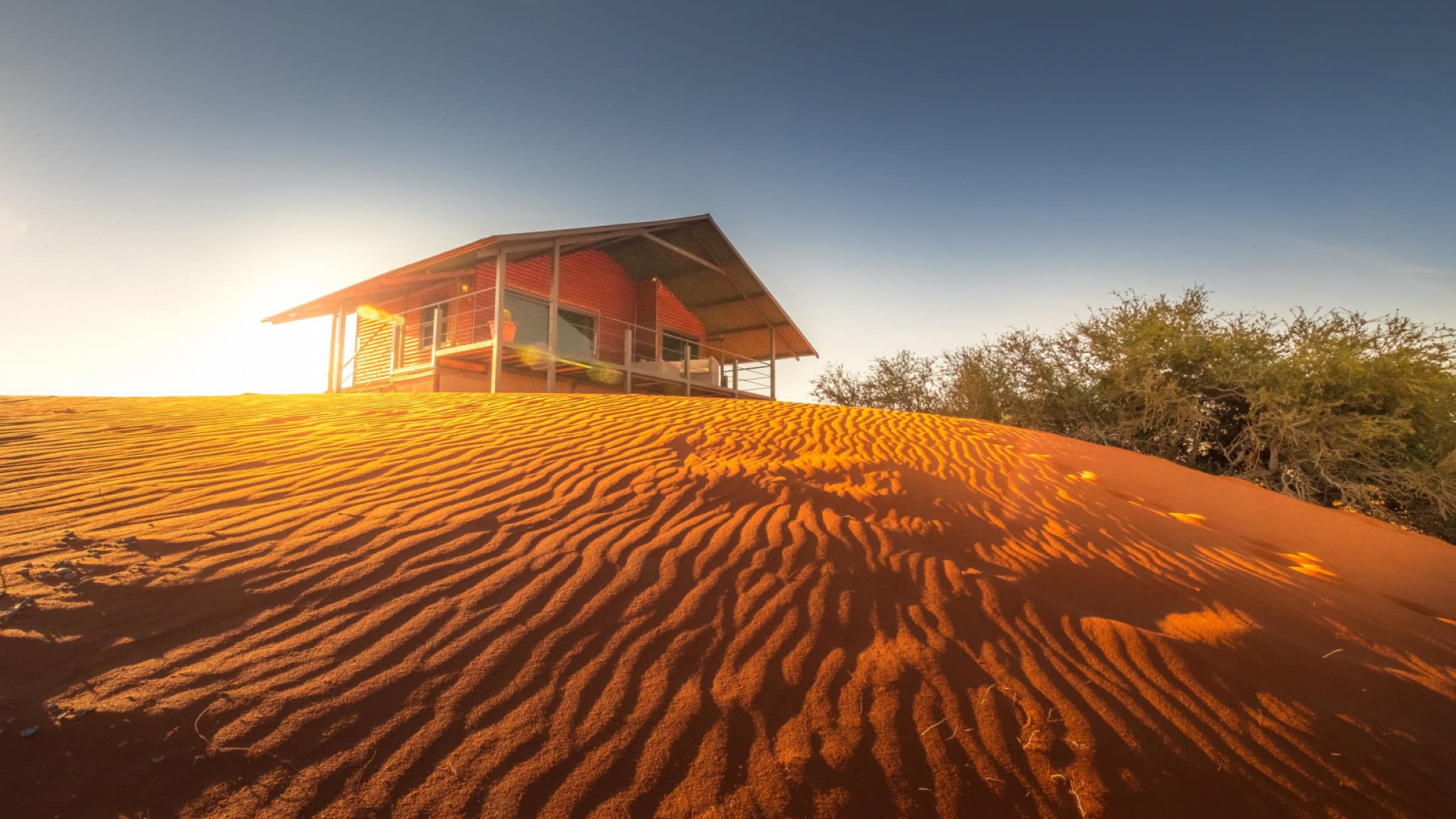 Bagatelle kalahari game ranch external view of the lodge 2400