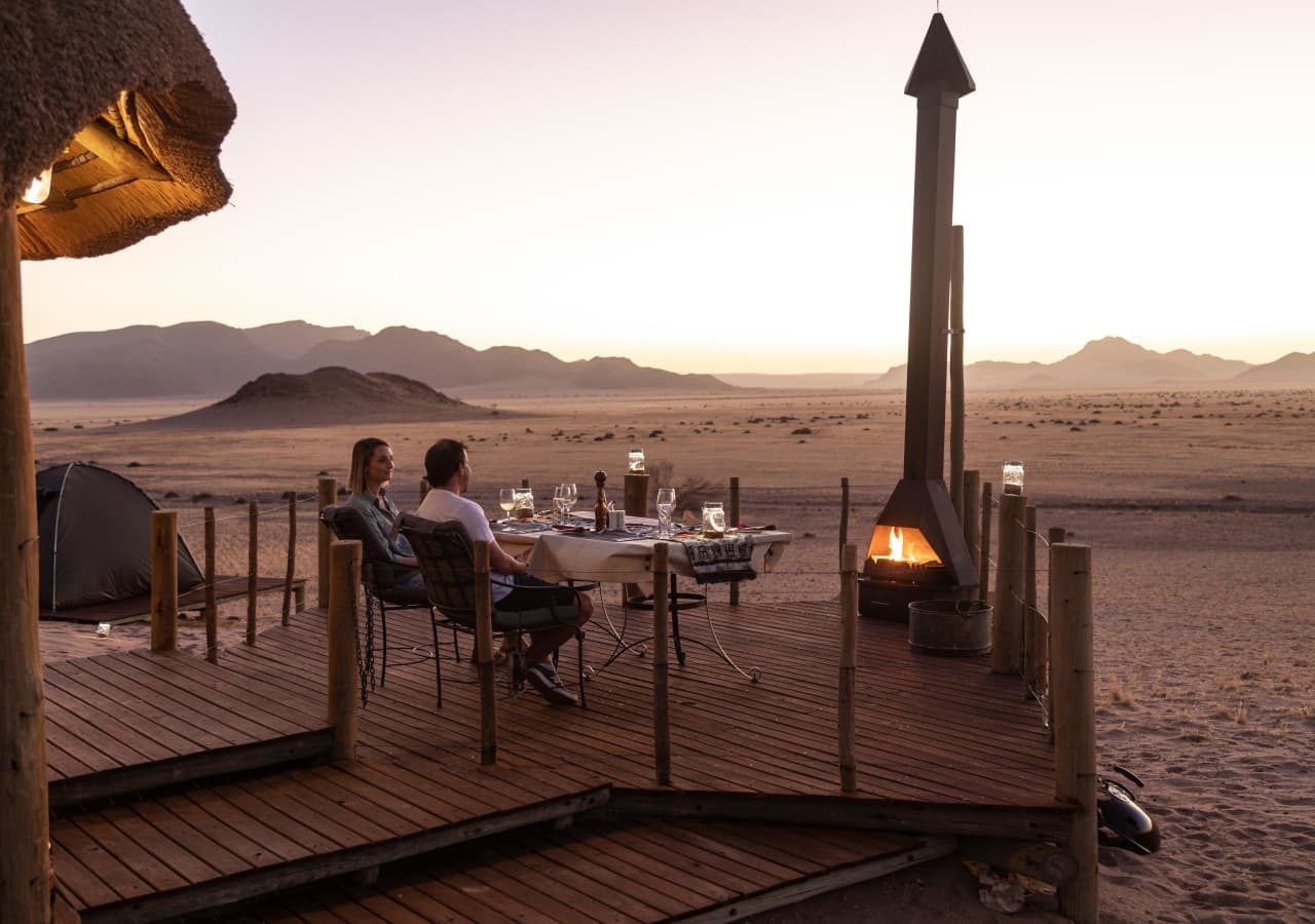 Desert homestead lodge dining on the namib sleep out experience 1280