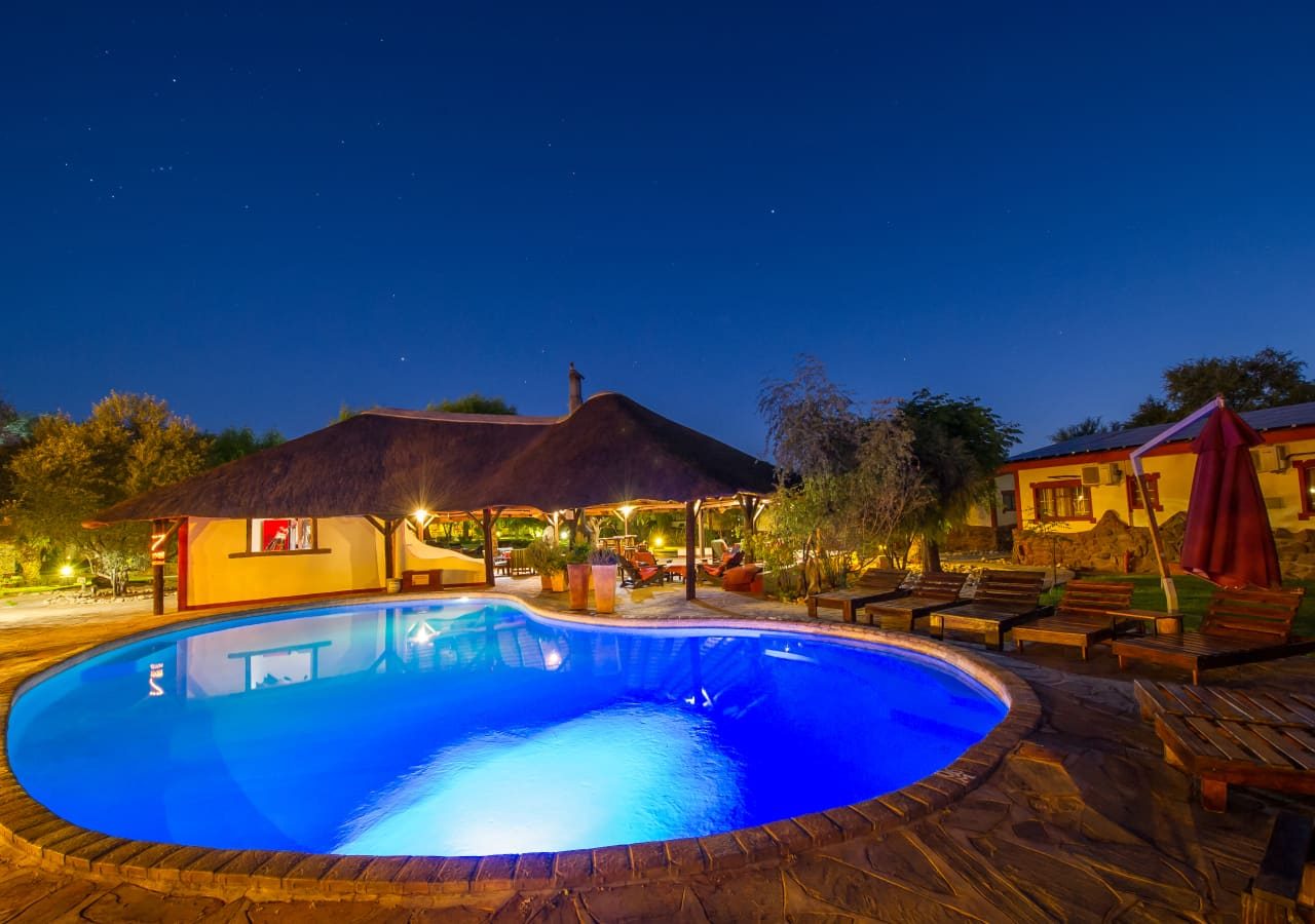 Namib desert lodge pool area 1280