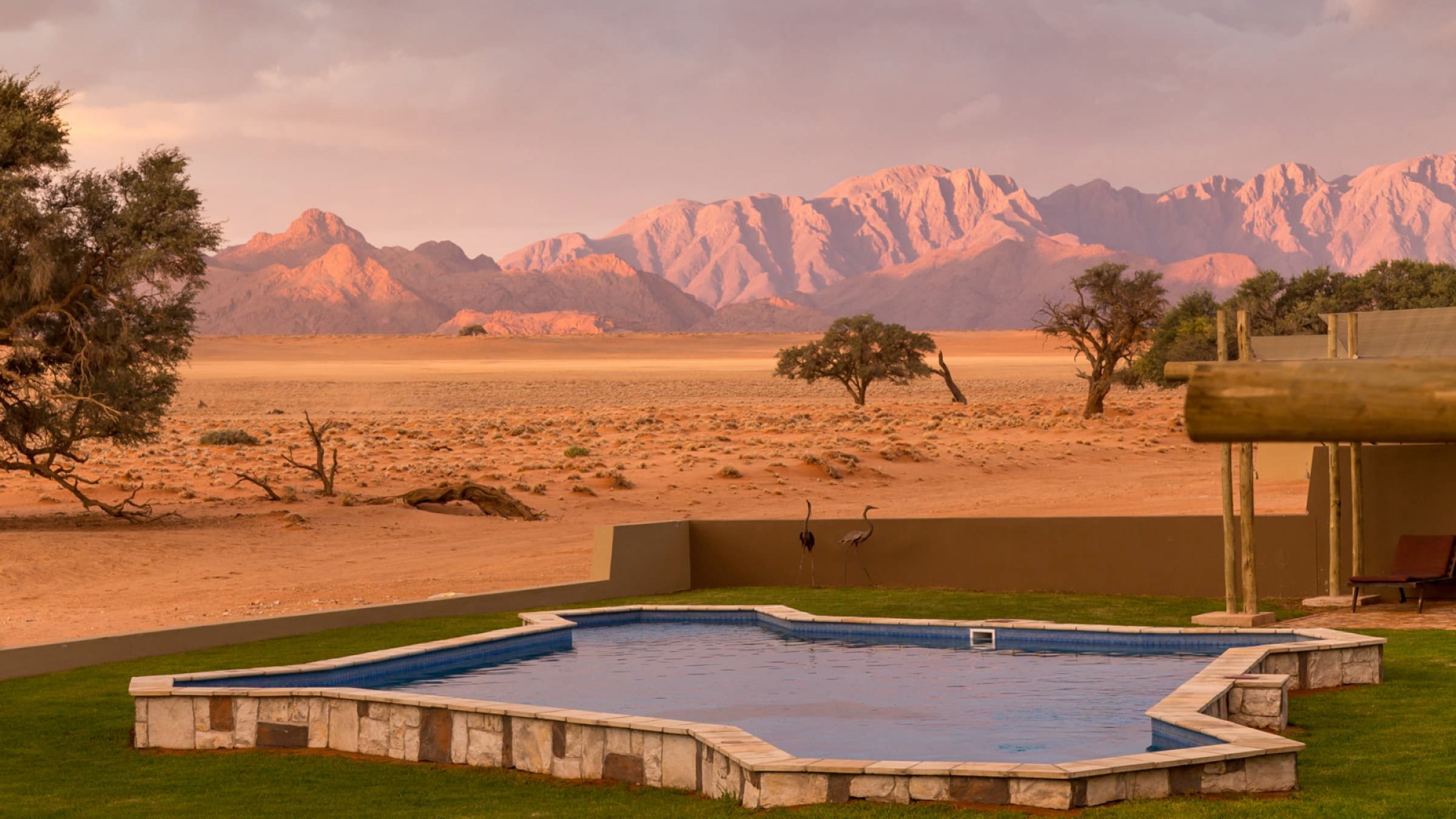 Sossusvlei lodge pool area views 2400