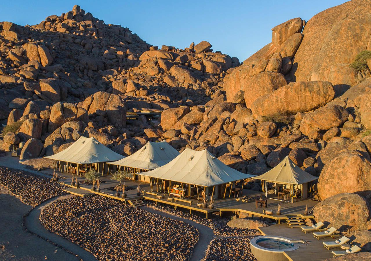 Wolwedans boulders camp aerial view of camp 1280