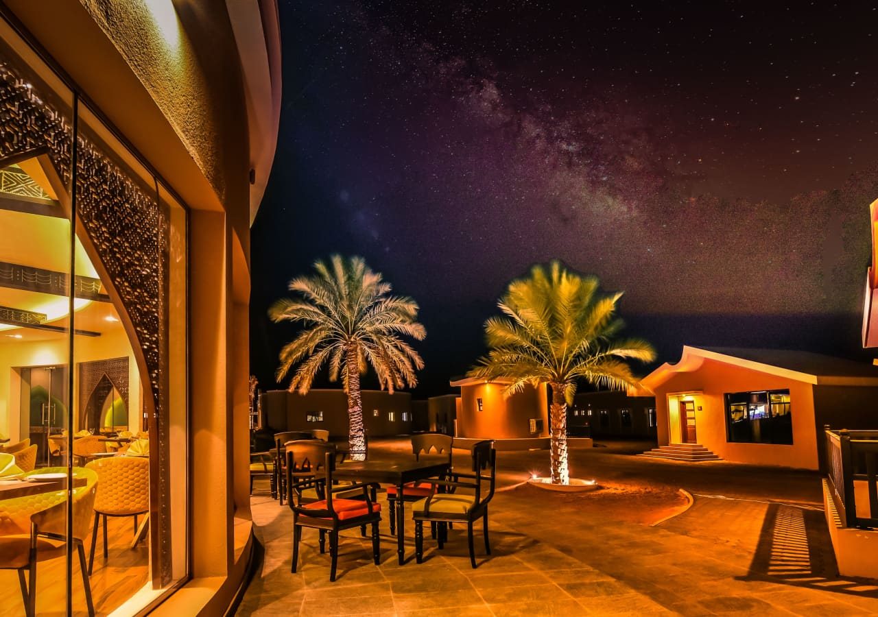 Desert nights camp outside dining area 1280