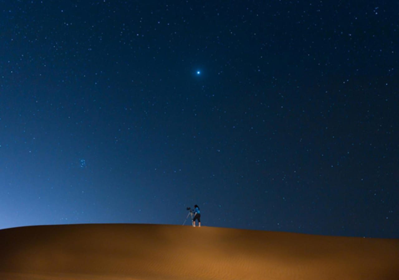 Desert nights camp stargazing in the desert 1280