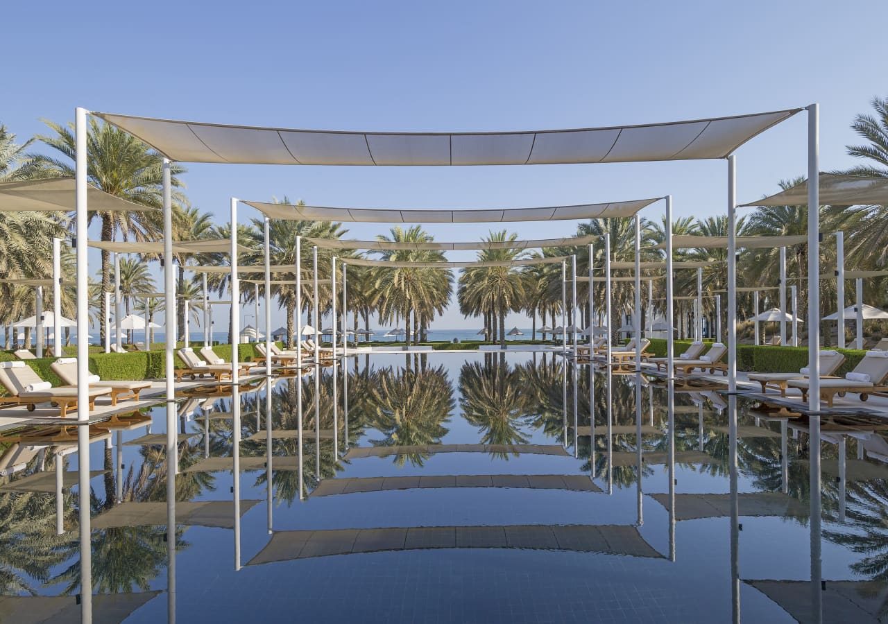 The chedi muscat swimming pool 1280