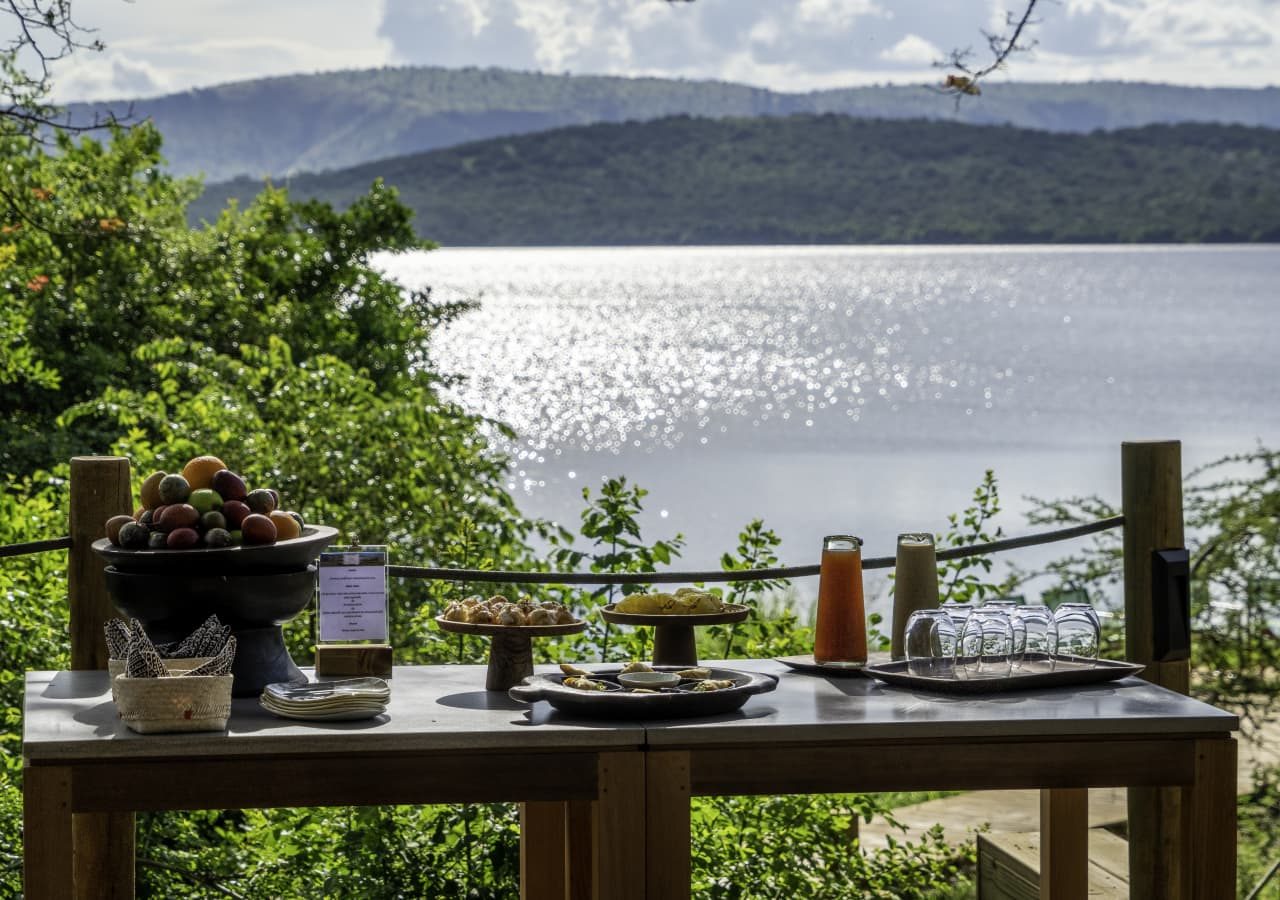 Magashi camp breakfast views 1280