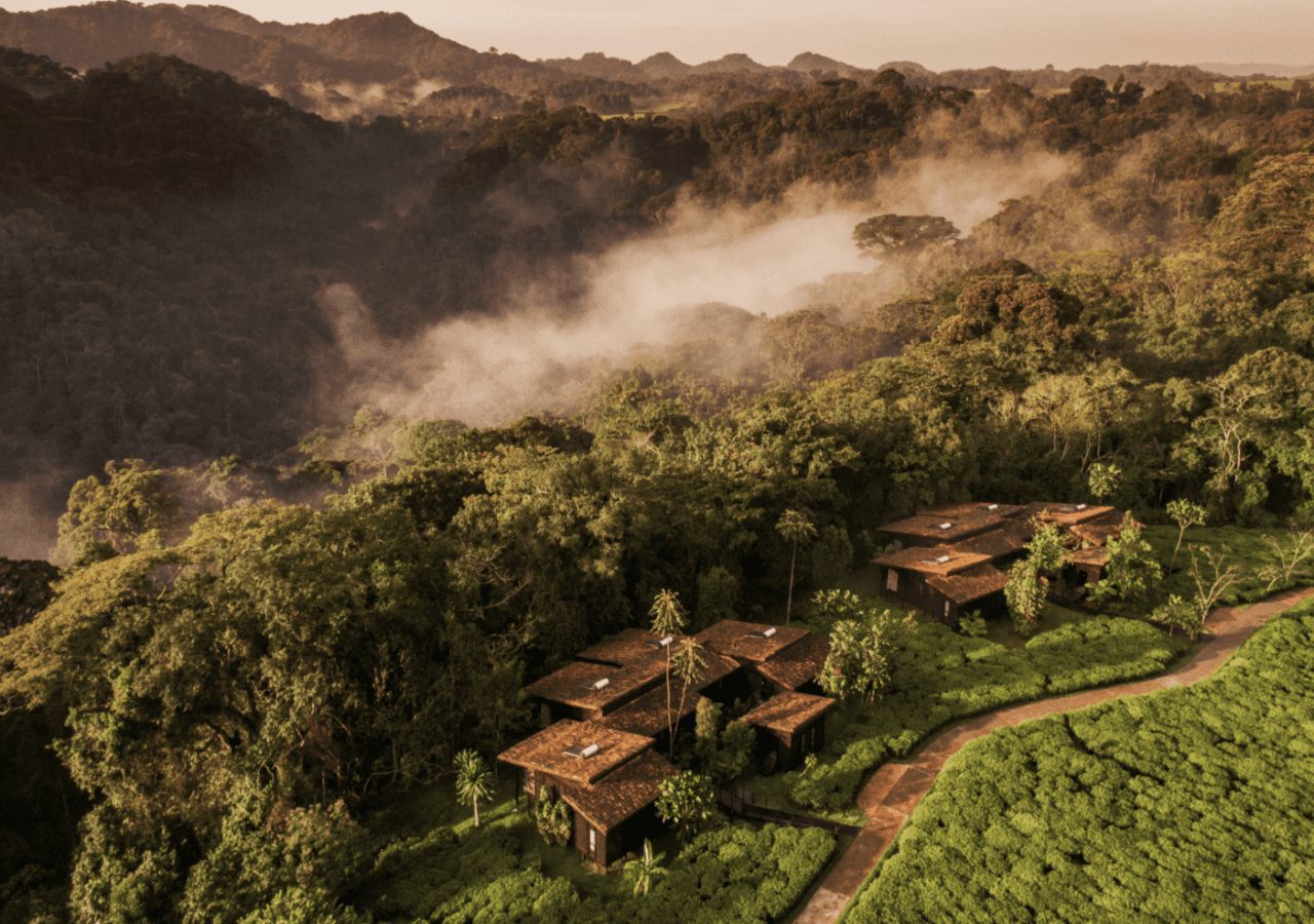 One and only nyungwe house aerial view of the lodge 1280