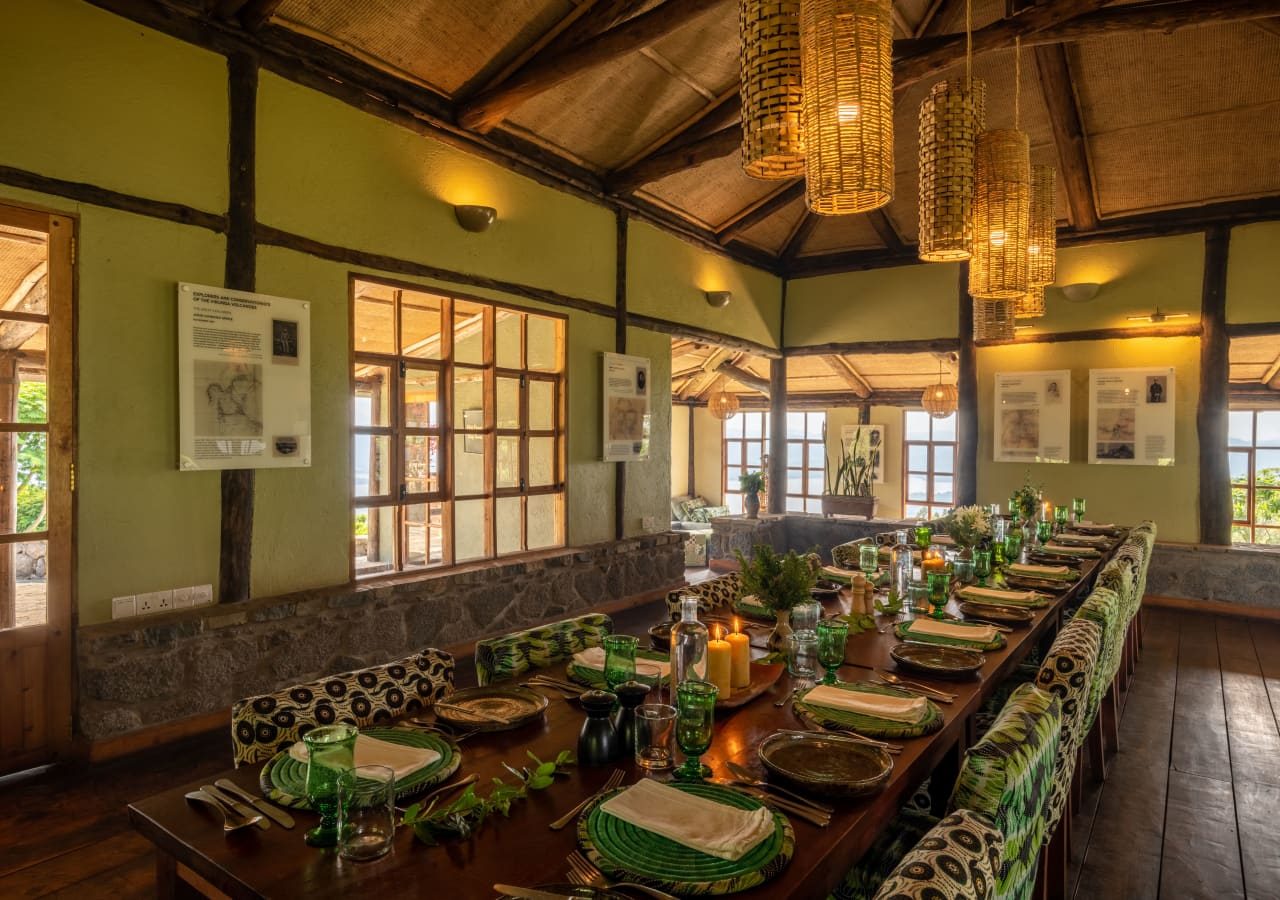 Virunga lodge lodge dining room 1280