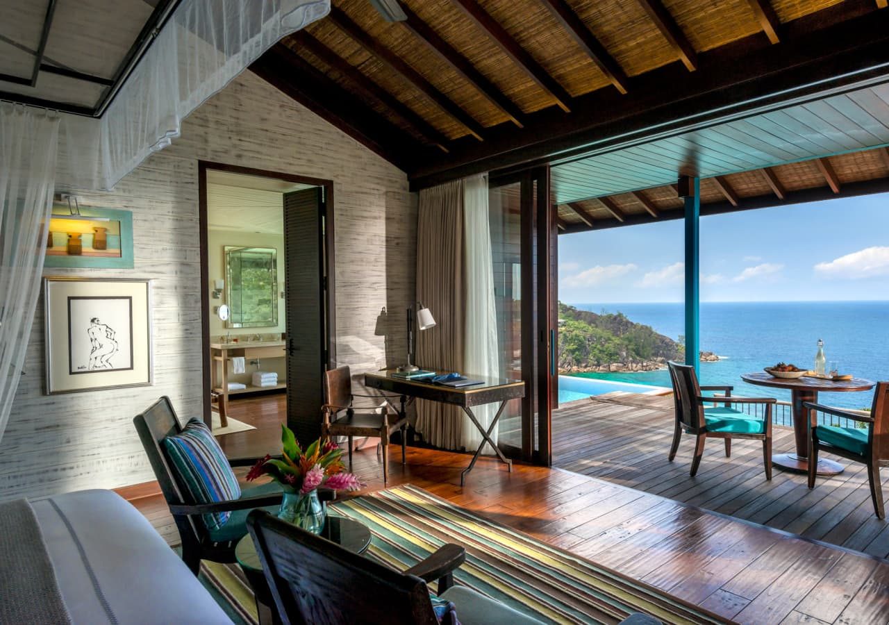 The four seasons seychelles view from the bedroom suite 1280