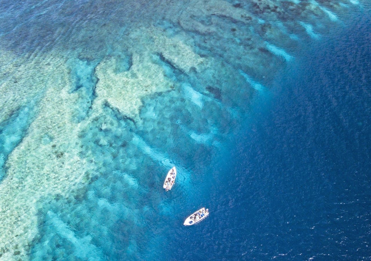 Astove atoll offshore aerial view 1280