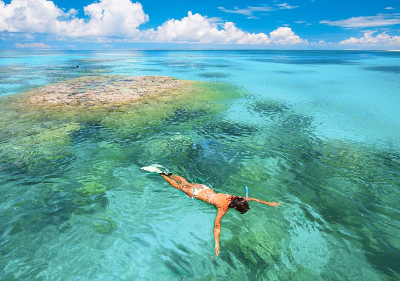 Cosmoledo atoll snorkelling over the reefs 1280