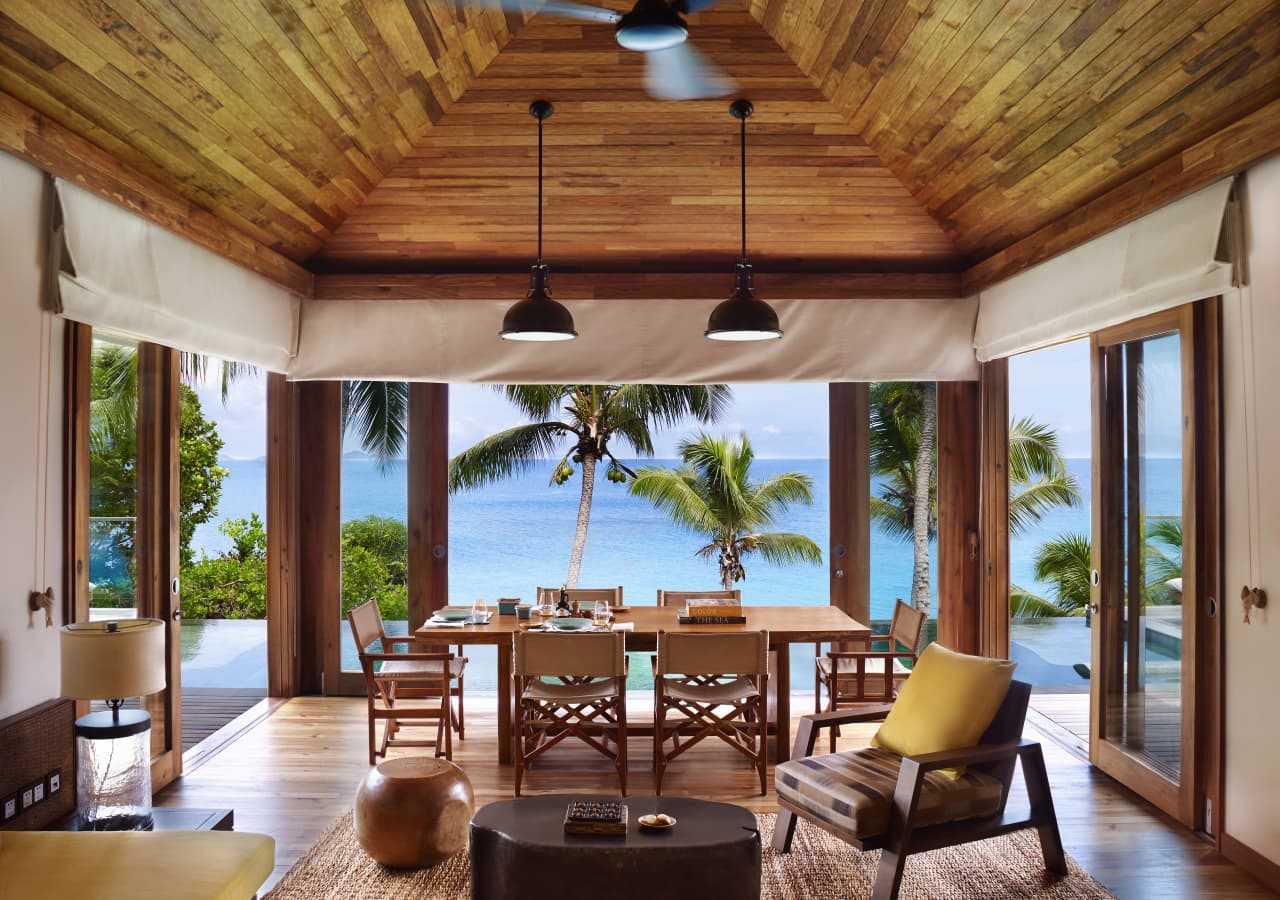 Six senses zil pasyon pool villa living room 1280