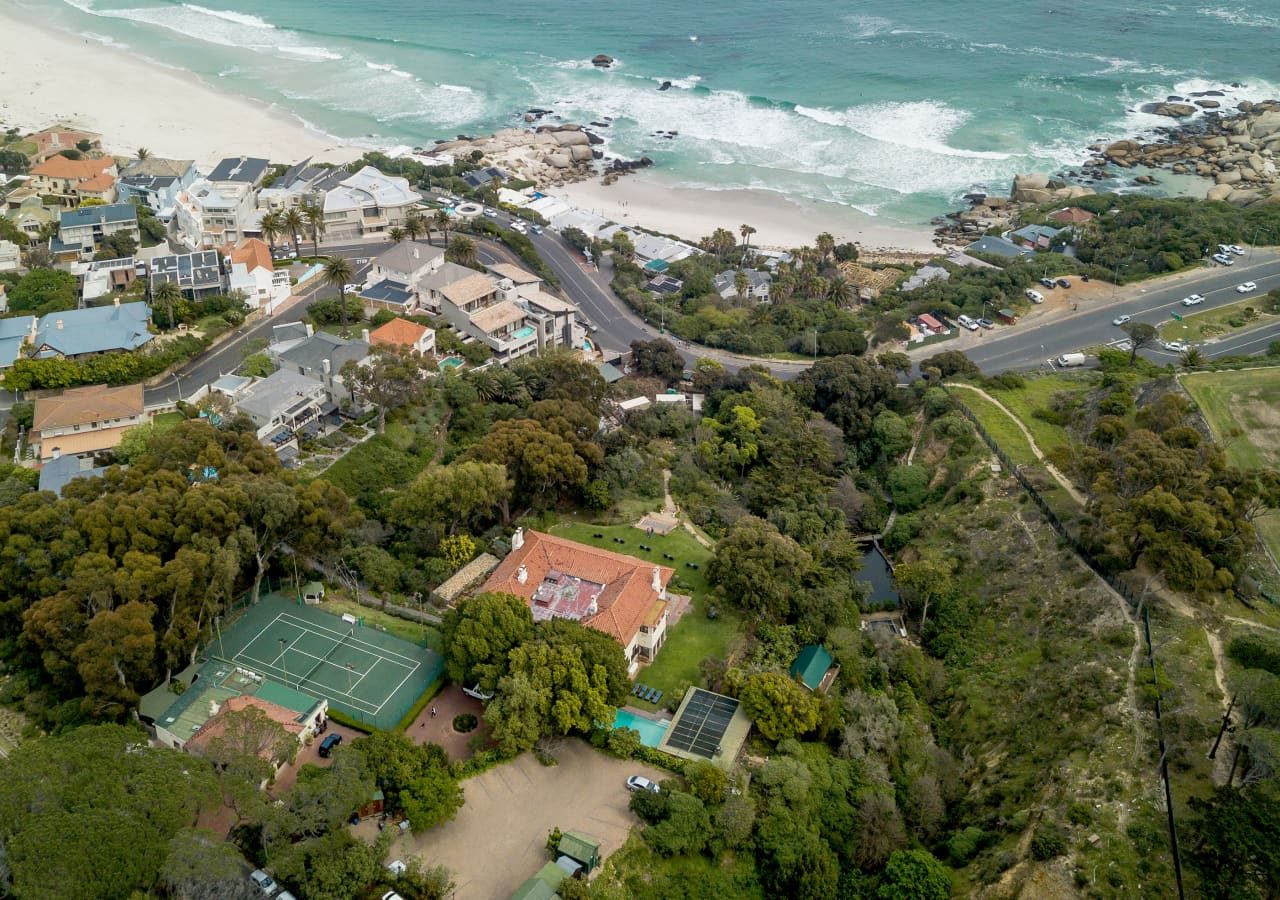 Camps bay retreat aerial view of the guesthouse 1280