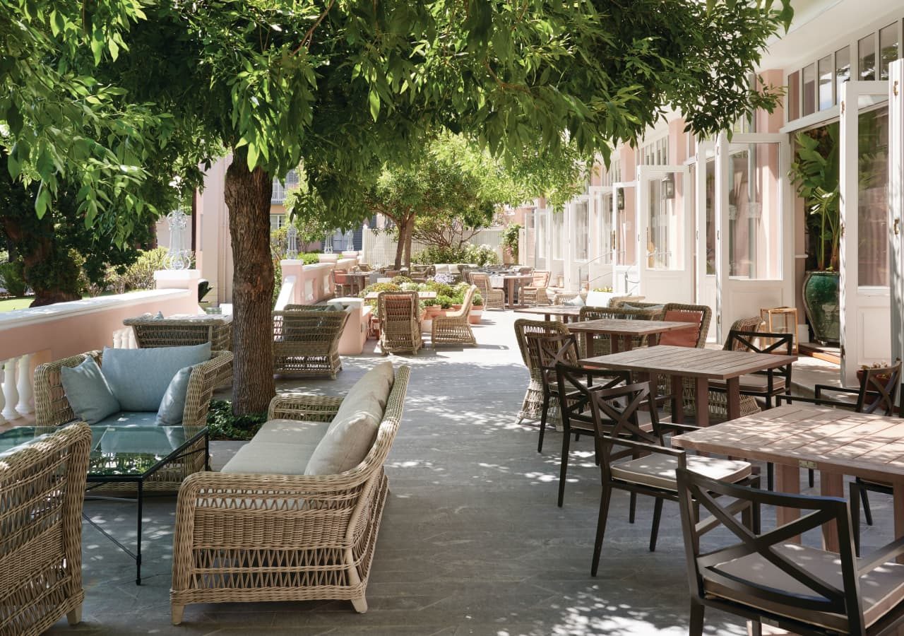 The mount nelson hotel outdoor patio and seating area 1280