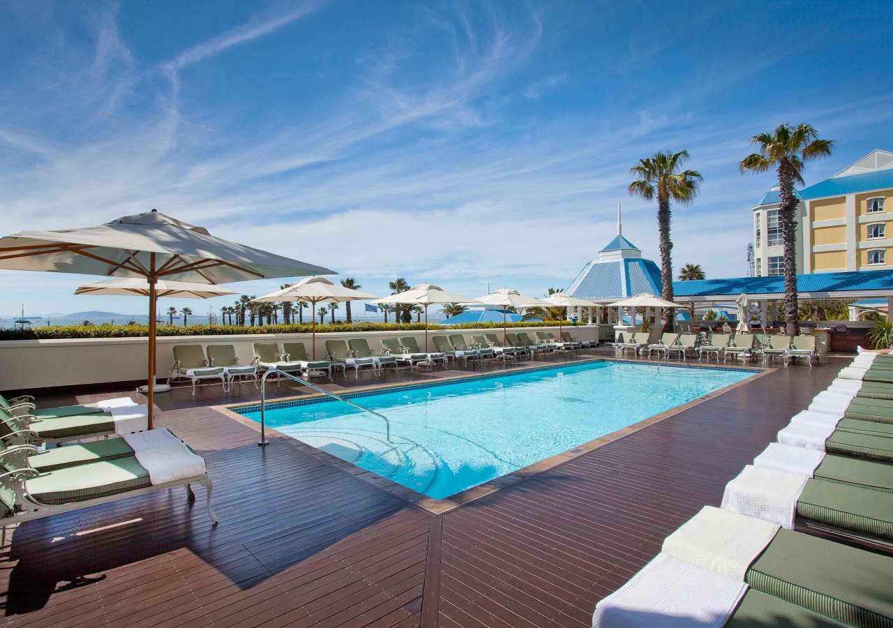 The table bay hotel swimming pool and lounge area 1280