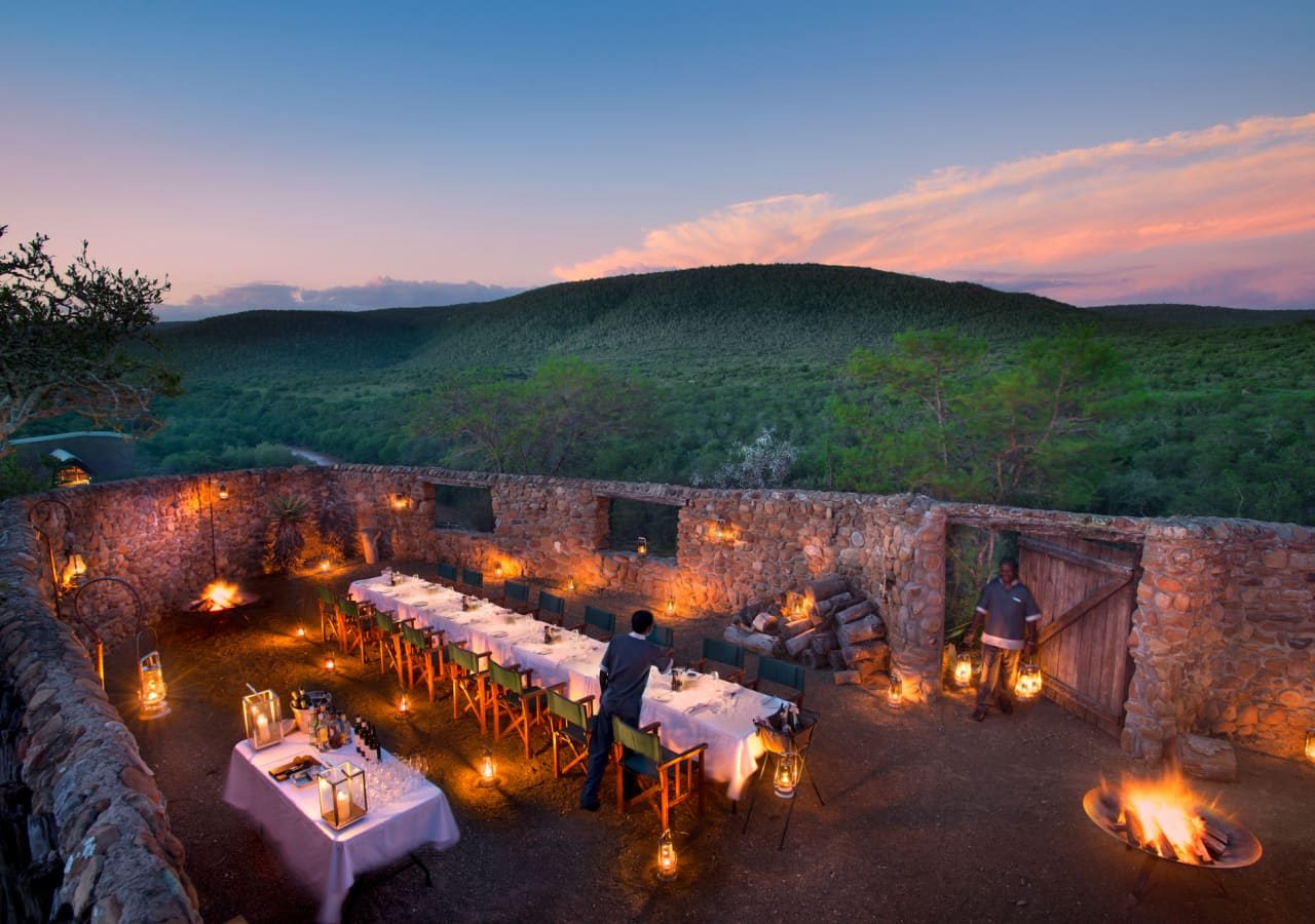 Kwandwe great fish river lodge dinner by candlelight 1280