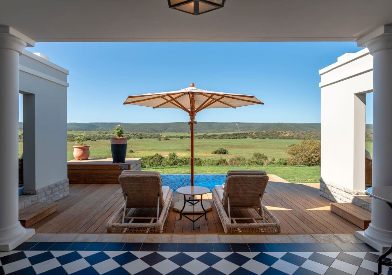 Long lee manor shamwari private game reserve view from the pool 1280