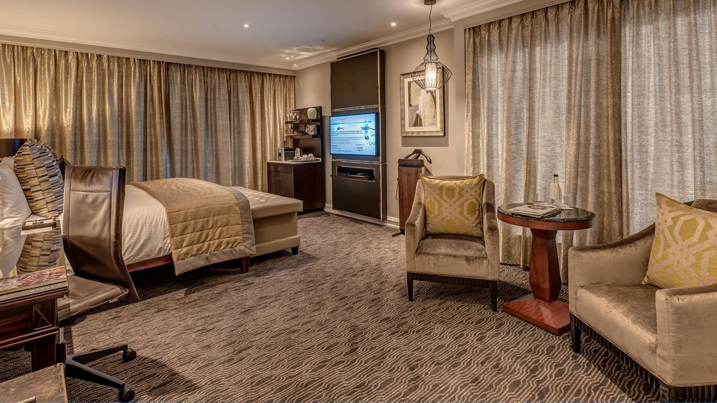 Intercontinental johannesburg or tambo airport room interior 2400