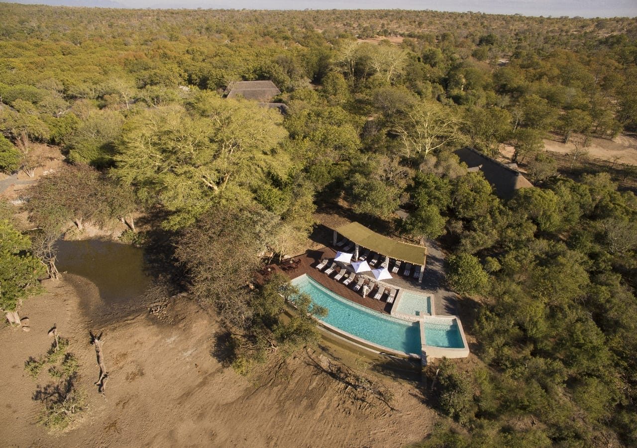 Ngala safari lodge aerial views of the lodge 1280