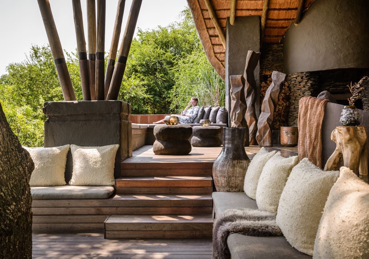 Singita boulders lodge outside lounge area 1280