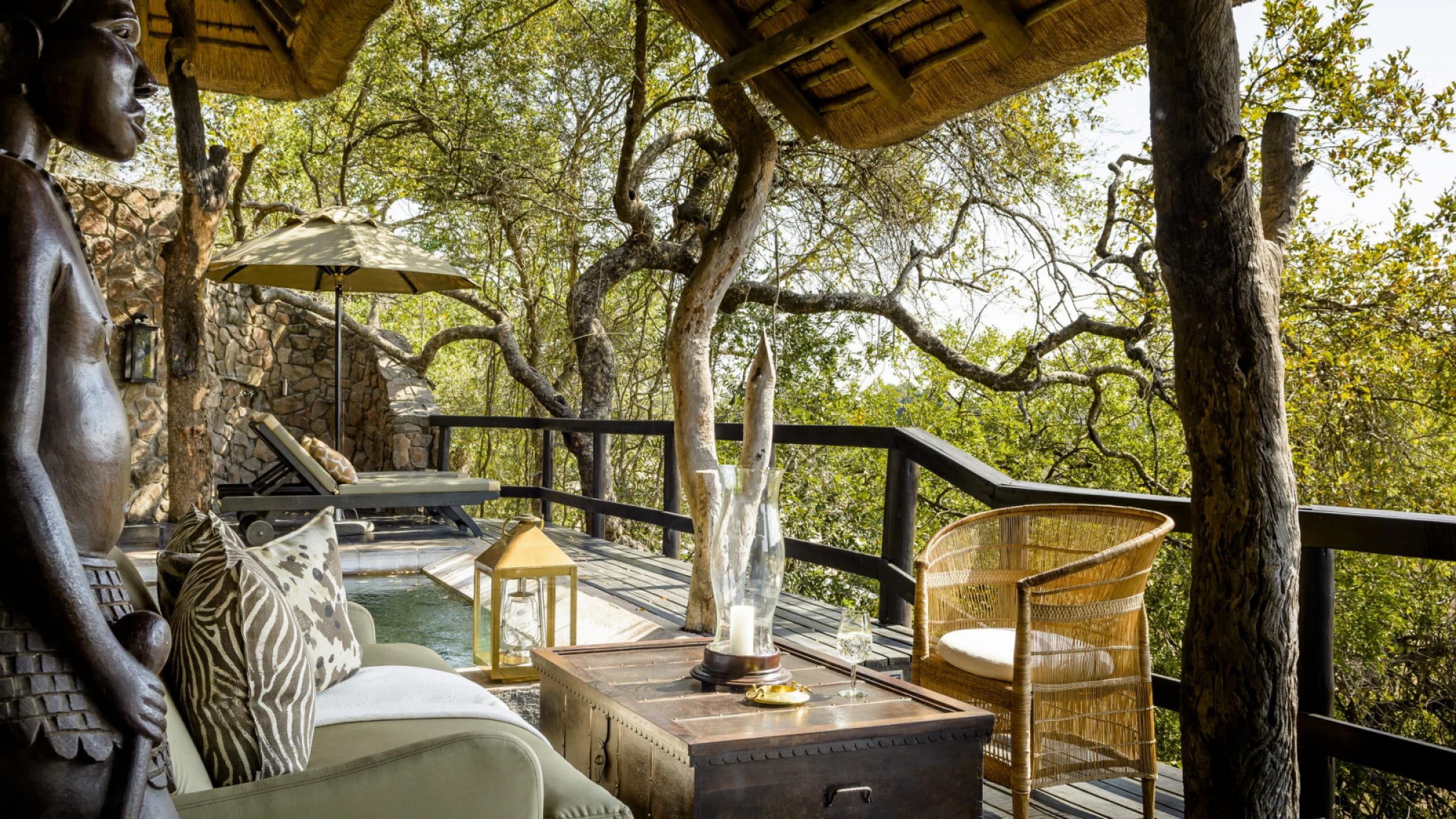 Singita ebony villa deck area with private plunge pool 2400