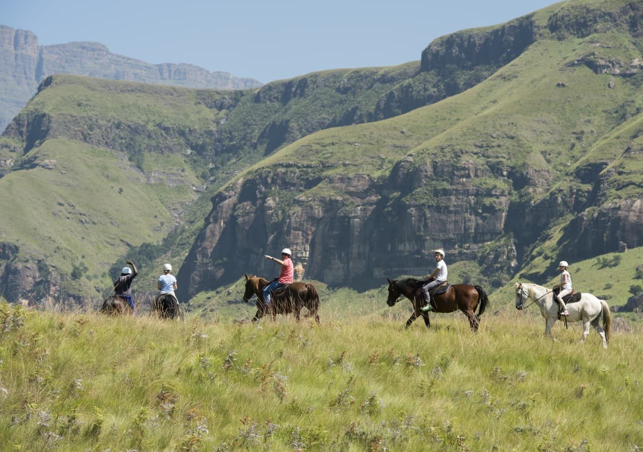 Cathedral peak hotel horse riding experience 1280