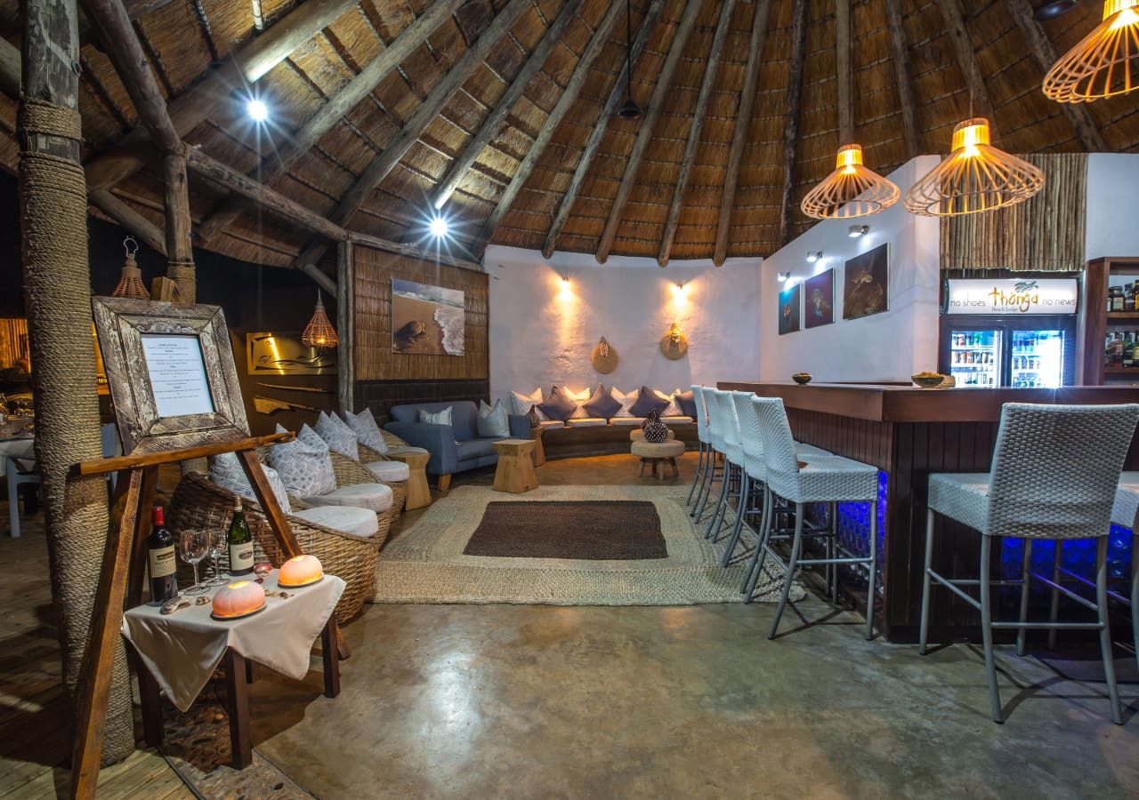 Thonga beach lodge bar and lounge area 1280