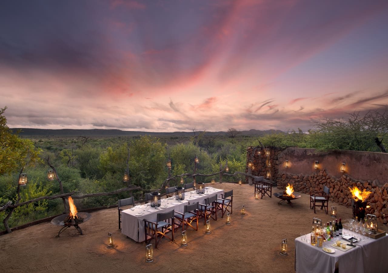 Madikwe safari lodge boma dining 1280