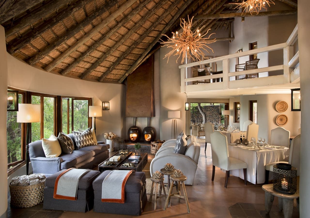 Madikwe safari lodge guest lounge and dining area 1280