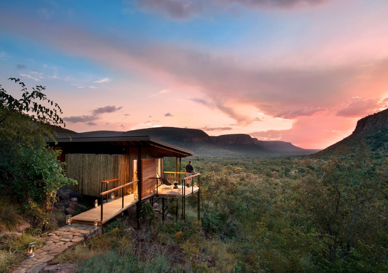 Marataba mountain lodge sunset views from the eco suite 1280