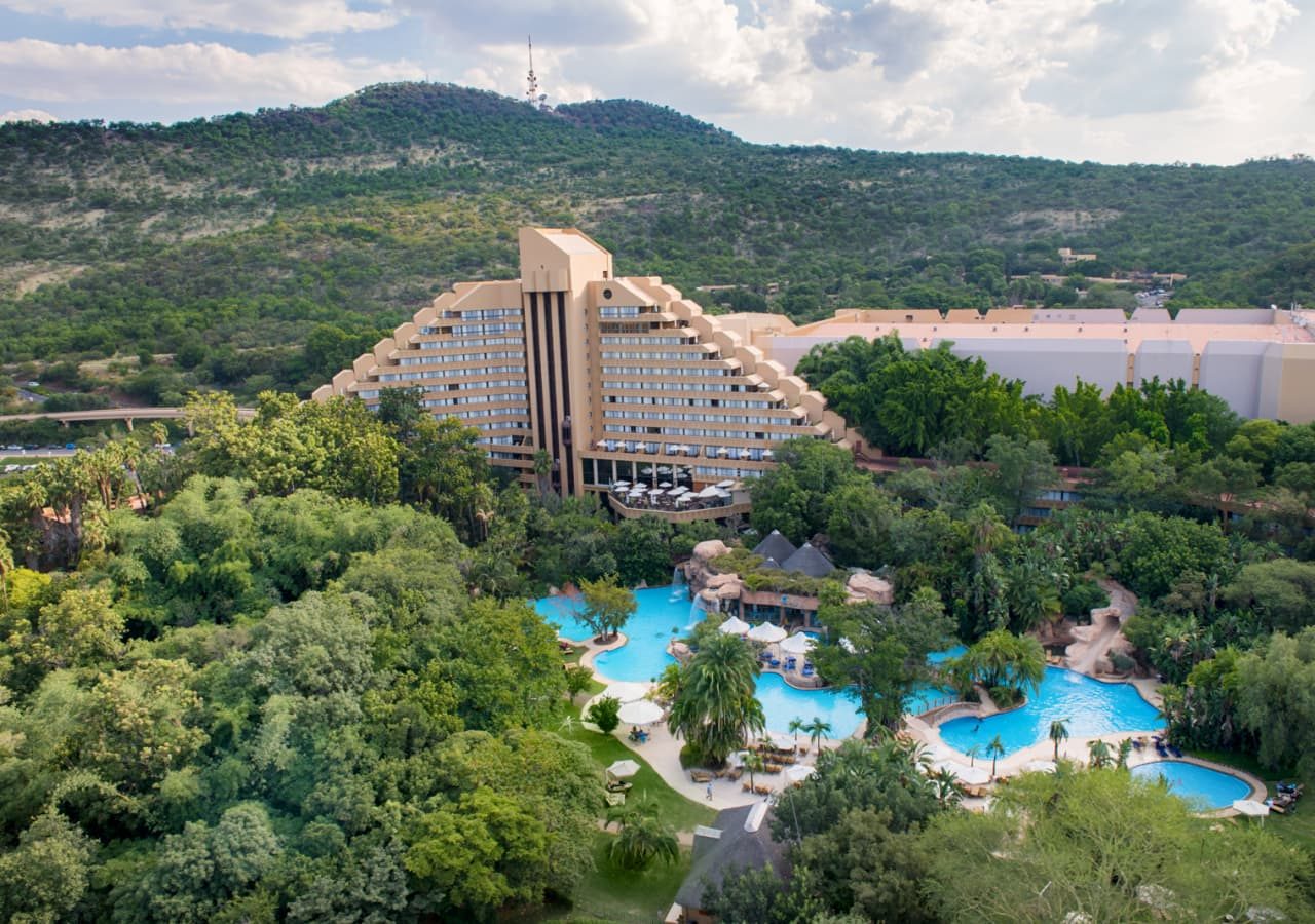 The cascades hotel aerial view of the hotel 1280