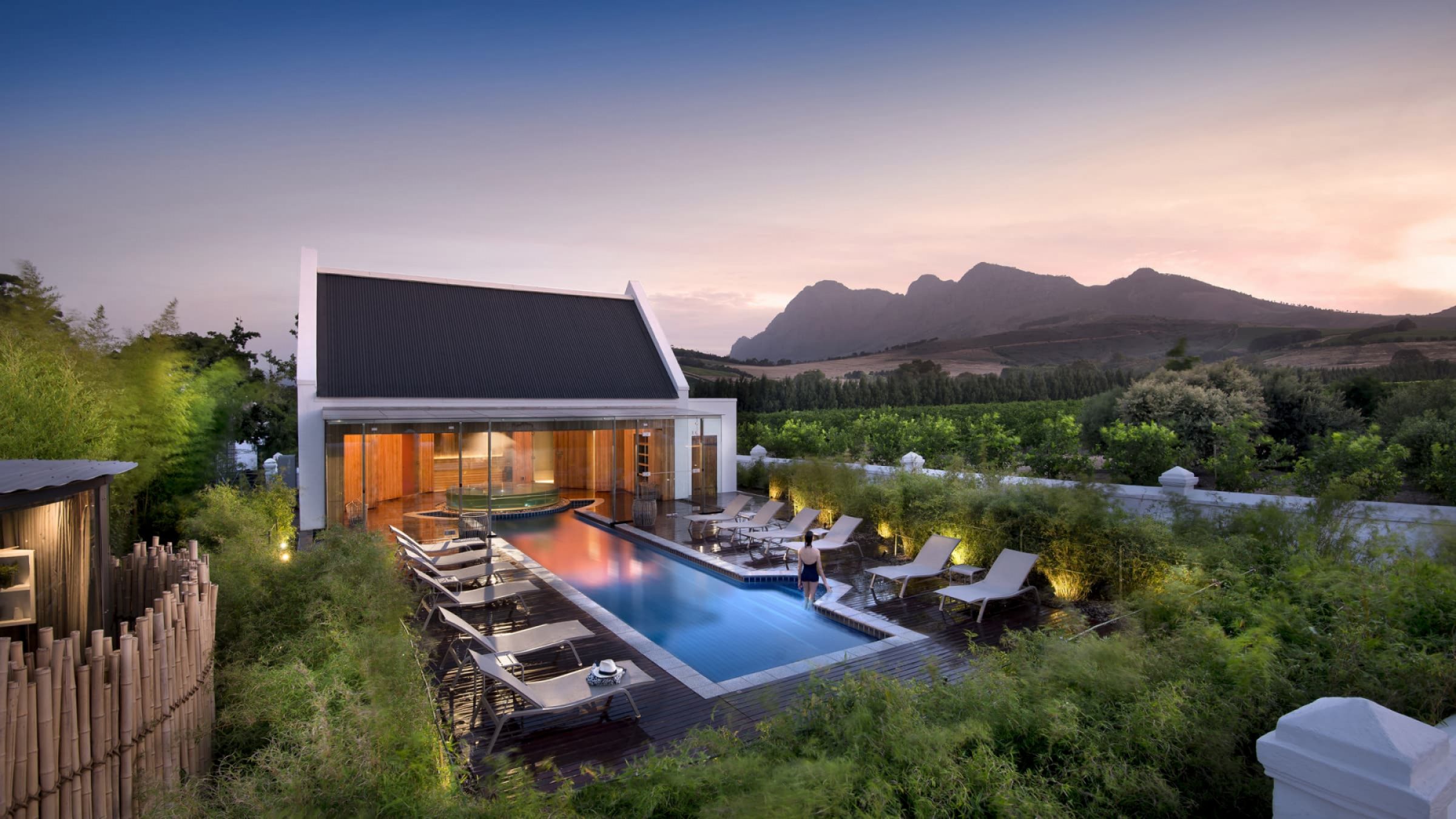 Babylonstoren farm hotel swimming pool and spa area 2400