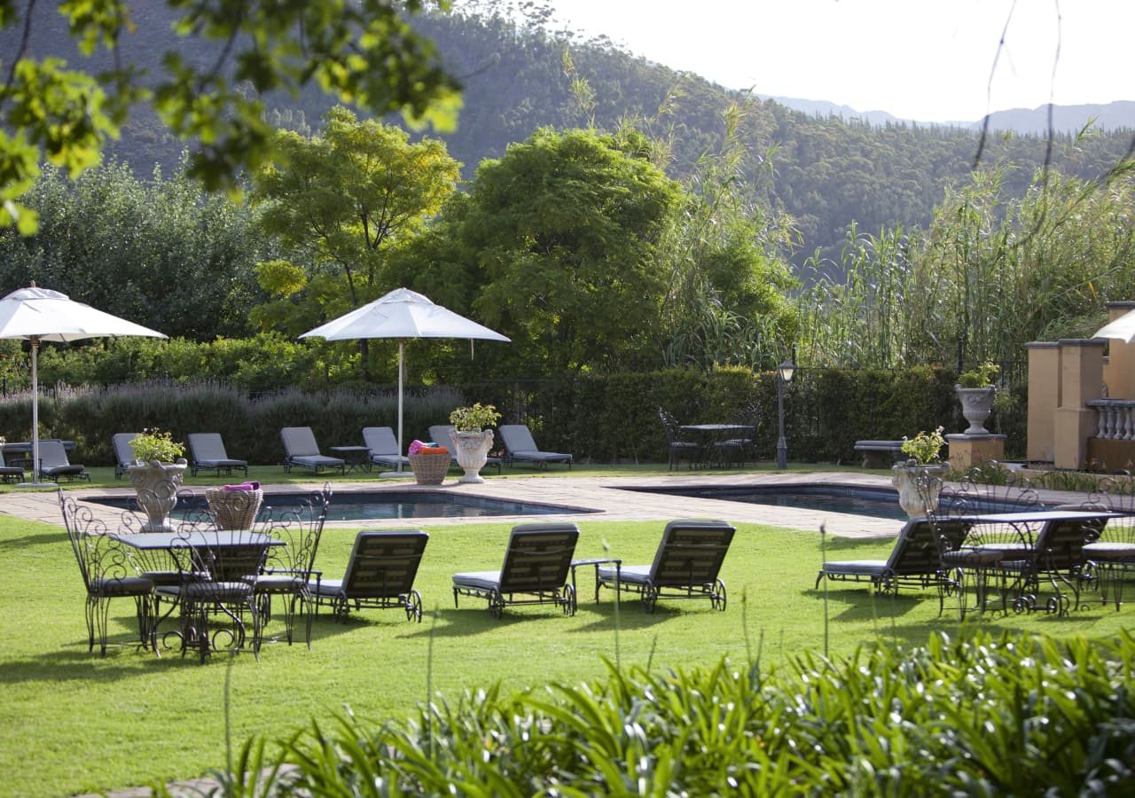 Franschhoek country house and villas swimming pool 1280