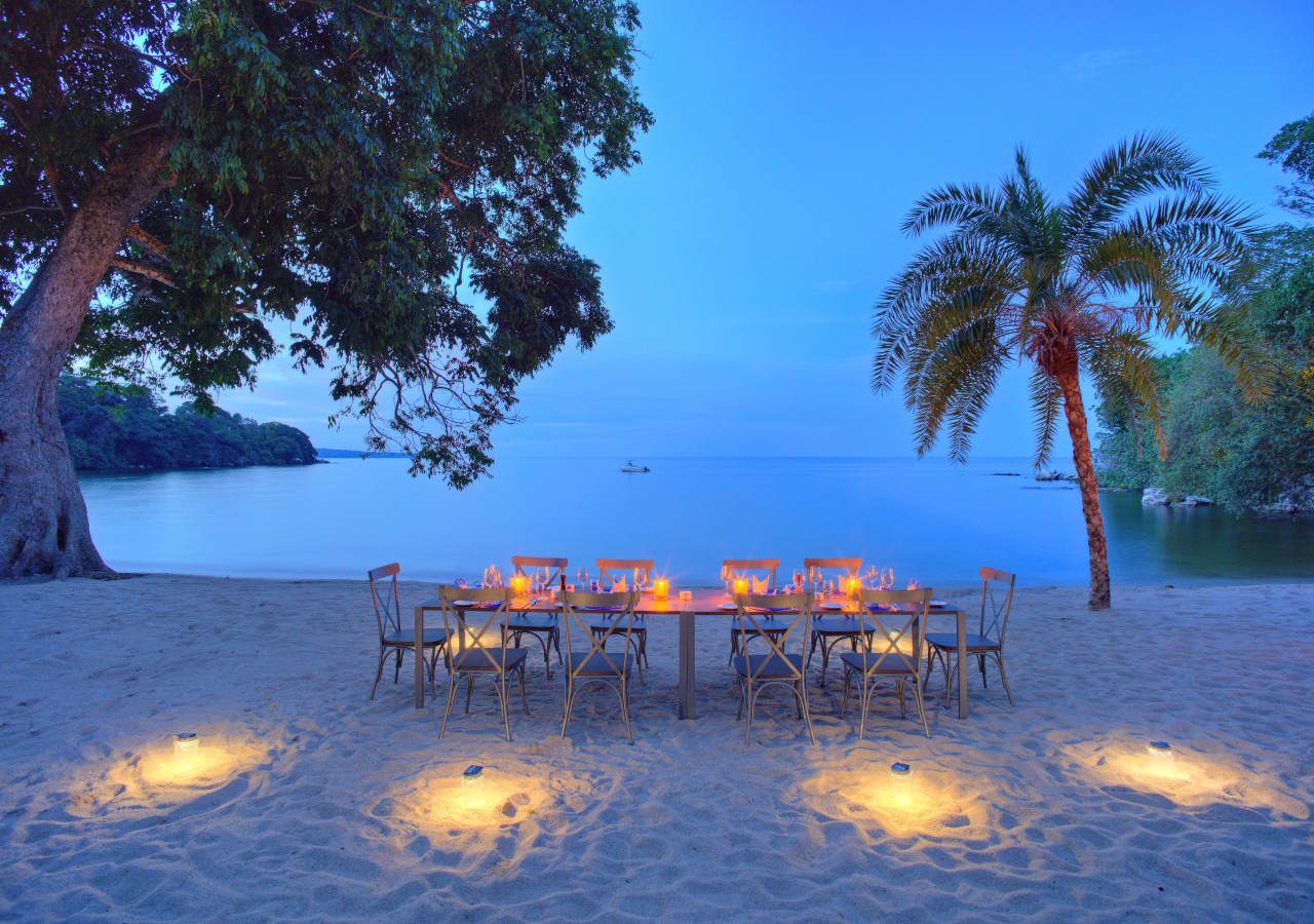 Asilia rubondo island camp beach dinner on the shores of lake victoria 1280