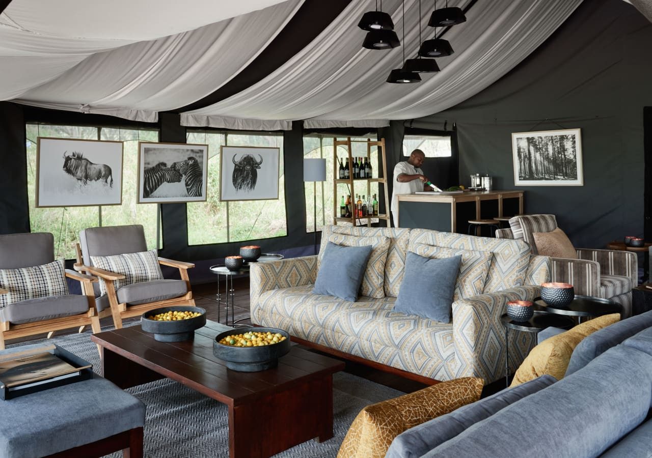 Sanctuary ngorongoro crater camp bar and lounge area 1280