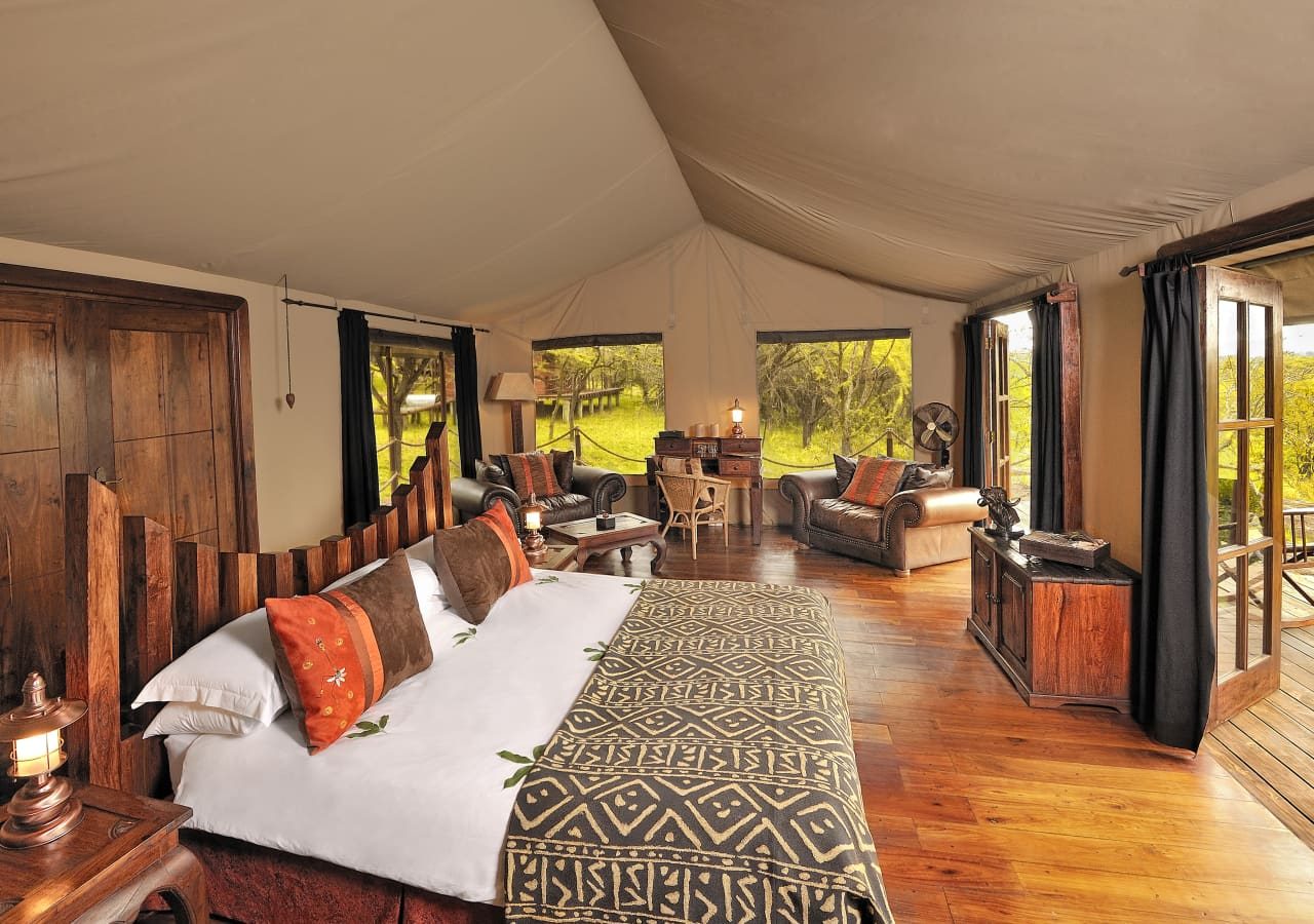 Elewana serengeti migration camp tent interior 1280